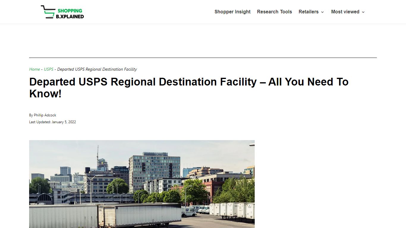 Departed USPS Regional Destination Facility | SBXL